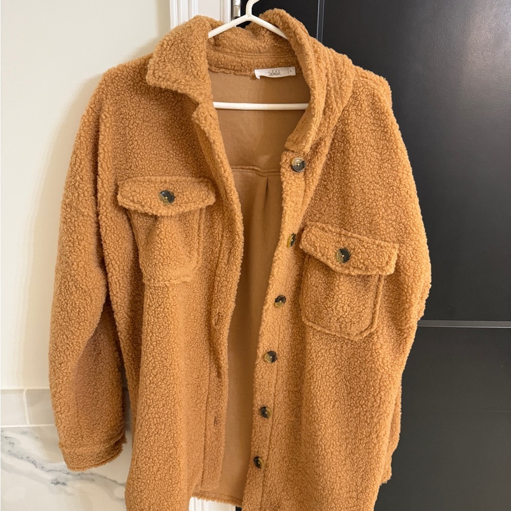 TALULAH Tan Teddy Jacket